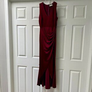 Burgundy High Low Dress